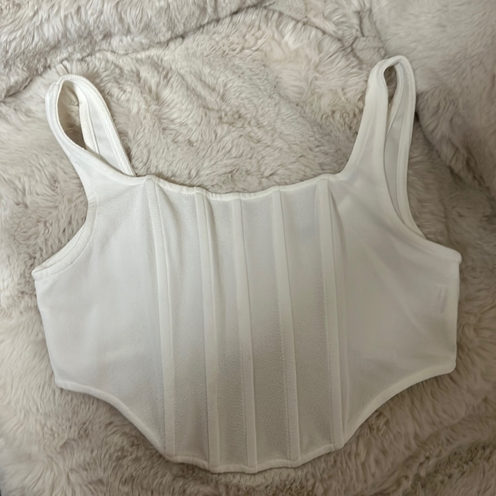 White corset top